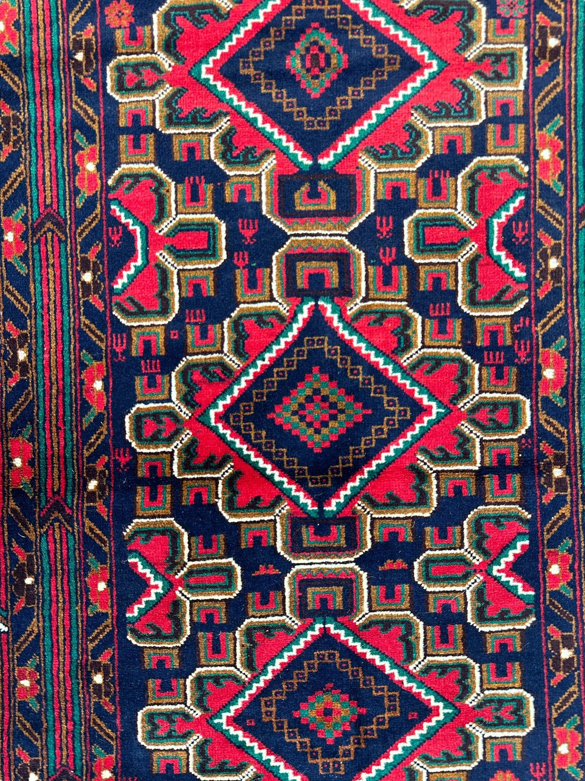 Afghan Baluch Rug 2'10" x 5', Hand-Knotted Wool, view 4