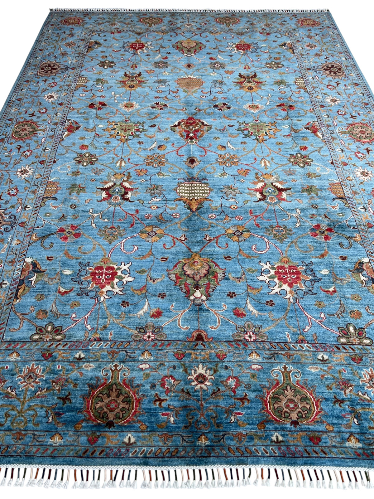 Chobi Rug 7x10 | hand-knotted wool | full view, other end