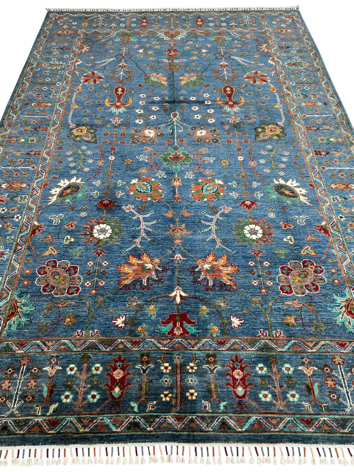 Chobi Rug 6x9 | hand-knotted wool | full view, other end