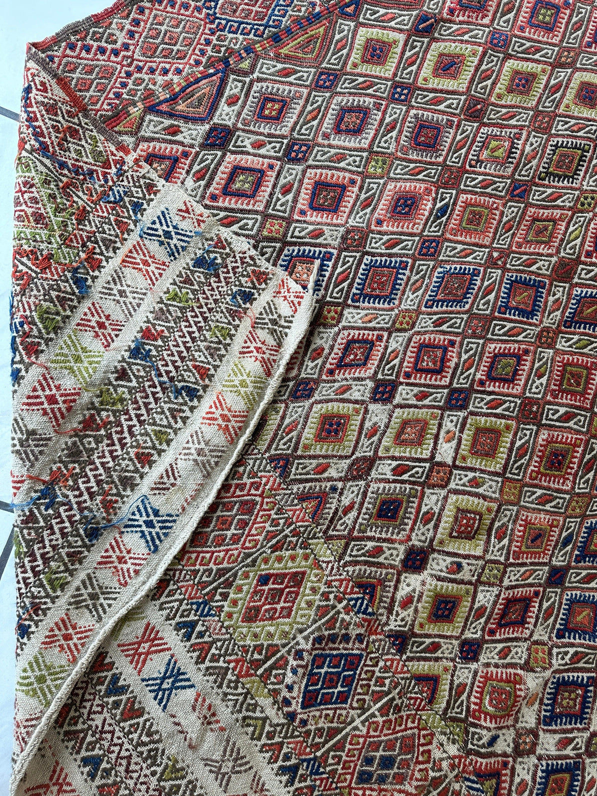 Antique Turkish Jajim Runner 5'5" x 14'5", Hand-Woven Wool, c. 1930, view 12