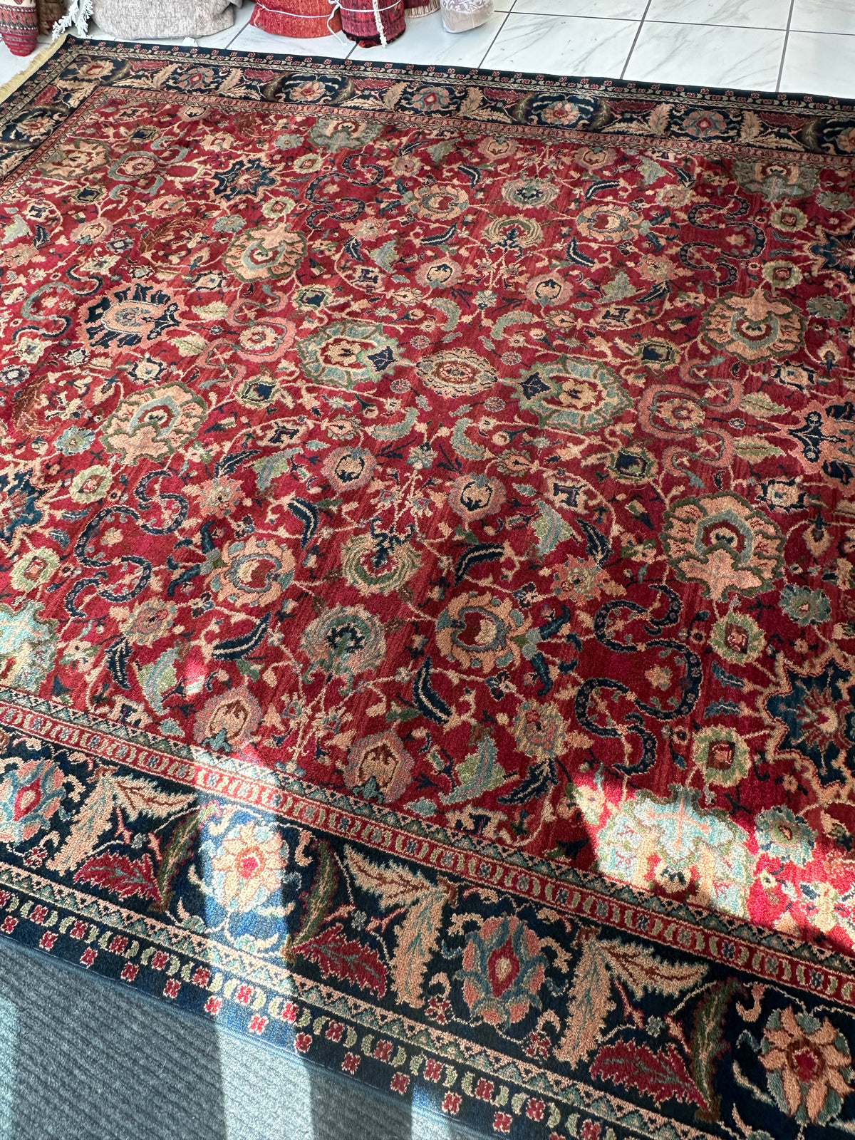 Karastan Samovar Teawash Rug 8'8" x 12', Machine-Made Wool, Vintage, view 8