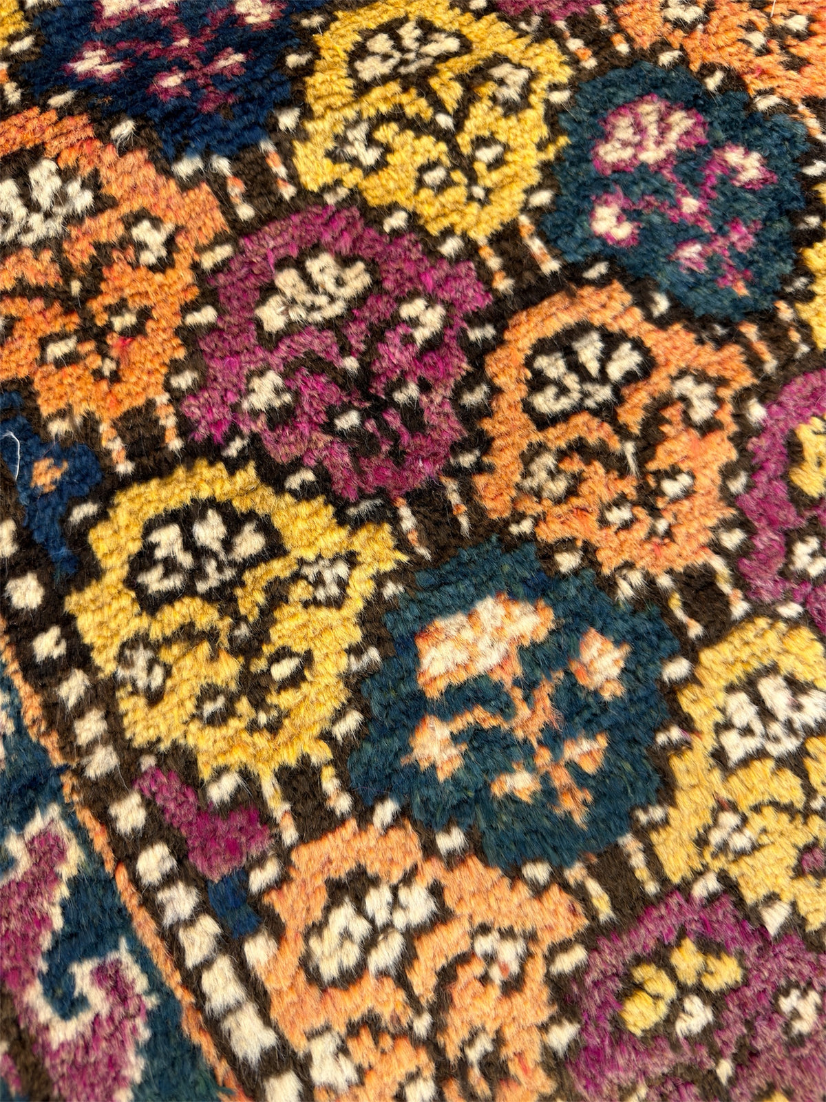 Antique Turkish Kurdish Rug 4' x 8'2", Hand-Knotted Wool, c. 1900, view 5