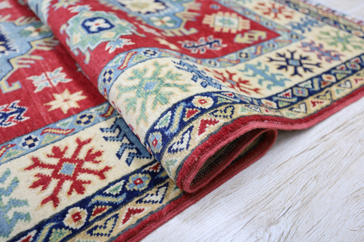 Afghani Rug 4x6 size range tribal Red laid flat