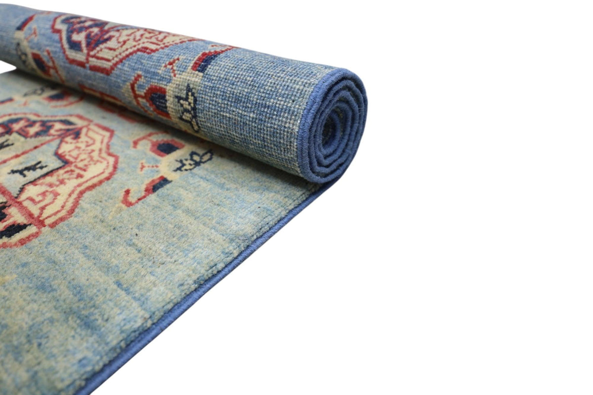 Afghani Rug 2x6 size range tribal Green laid flat