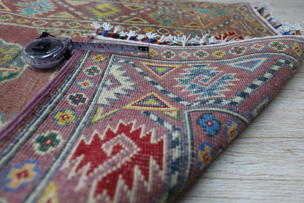 Afghani Runner runner size range tribal Pink laid flat