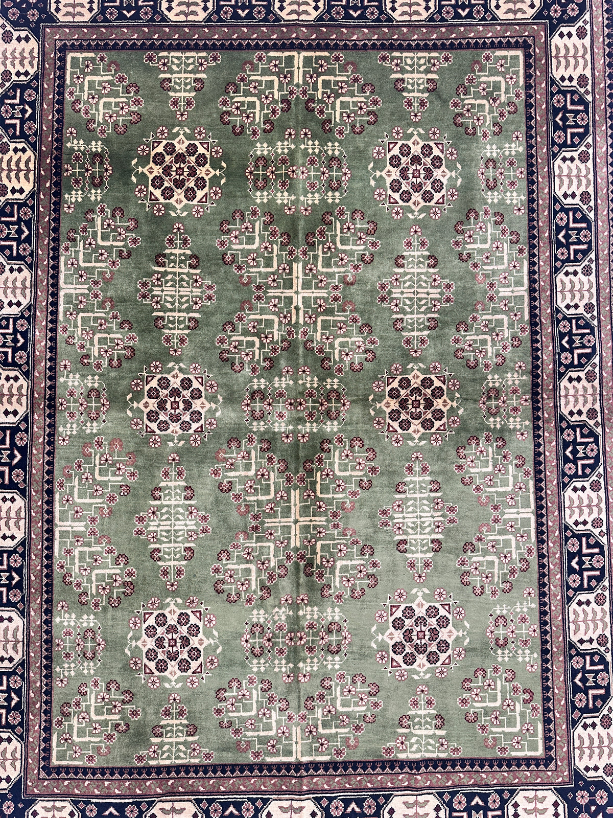 Afghani Rug 5x8 size range bukhara Beige laid flat