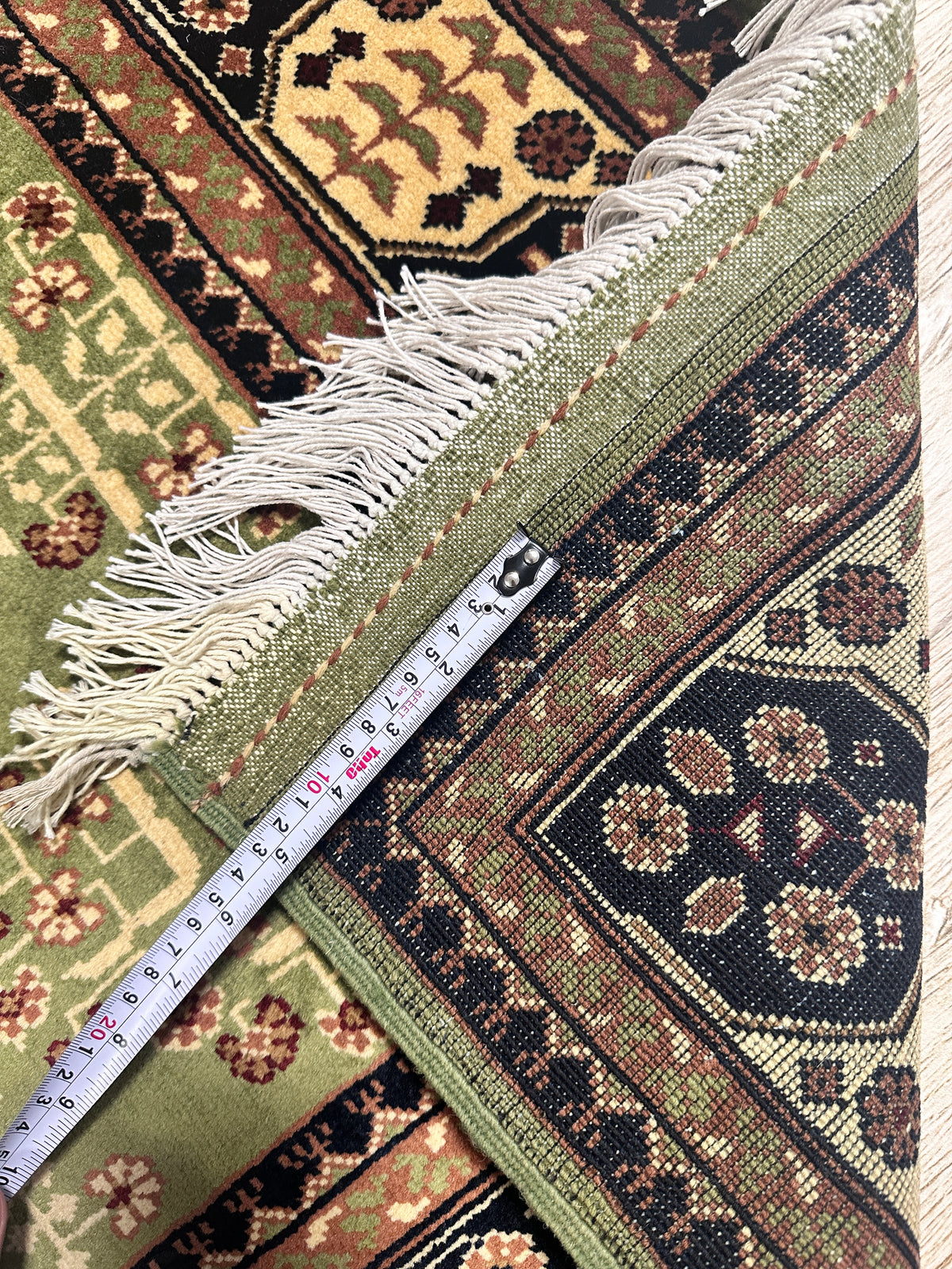 Afghani Rug 5x8 size range bukhara Beige laid flat