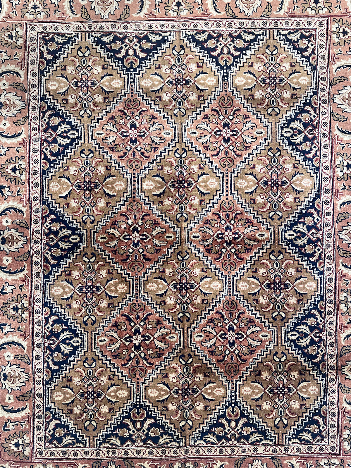 Afghani Rug 5x8 size range tribal Beige laid flat