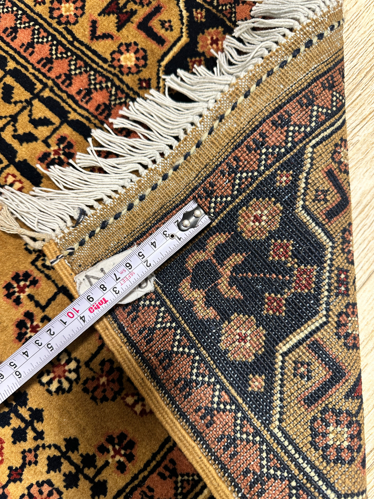Afghan Bukhara Runner 2'7" x 9'8", Hand-Knotted Wool, Brown, view 7