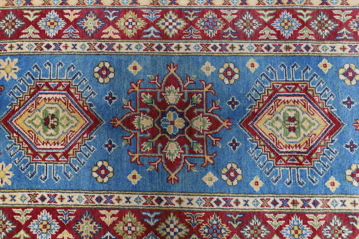 Afghan Kazak Runner 2'9" x 9'9", Hand-Knotted Wool, view 4