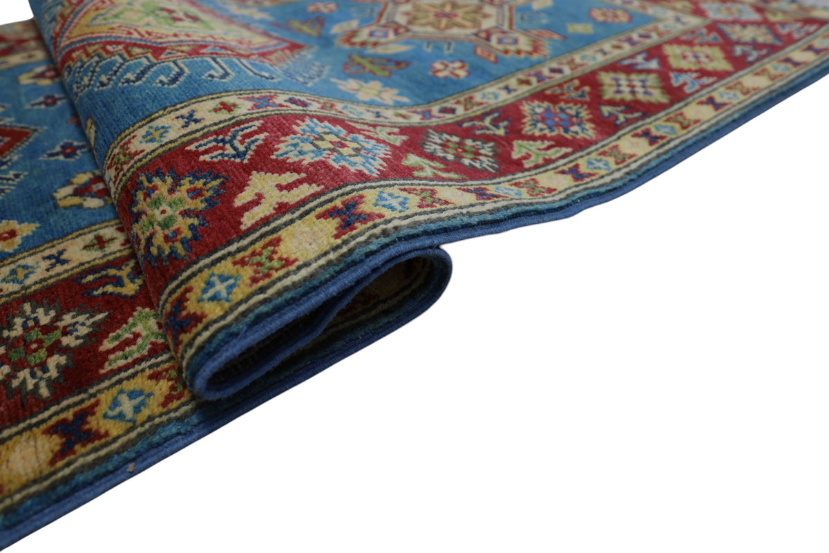 Afghan Kazak Runner 2'9" x 9'9", Hand-Knotted Wool, view 5