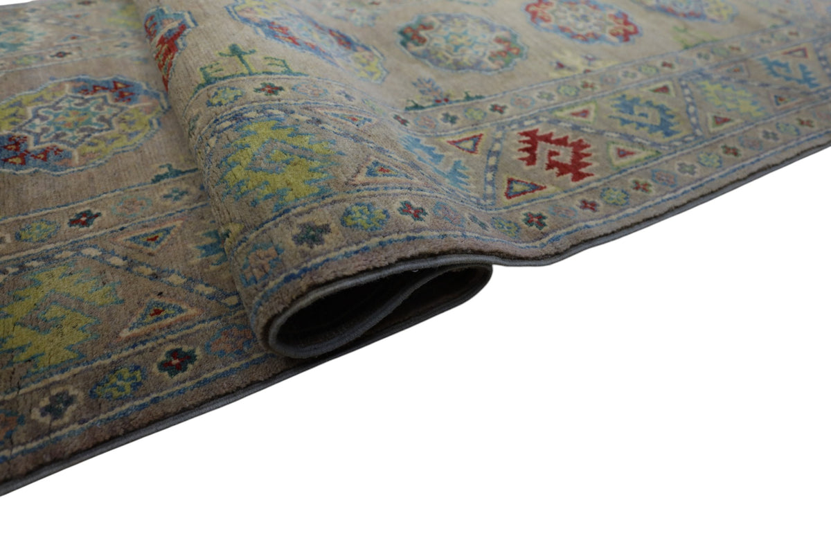 Afghan Kazak Runner 2'7" x 10', Hand-Knotted Wool, view 5