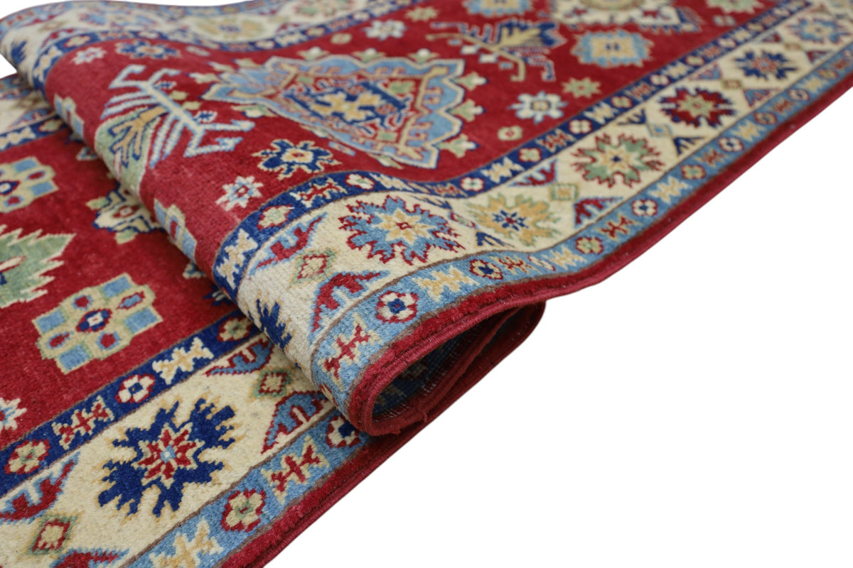 Afghani Runner runner size range tribal Red Cream laid flat