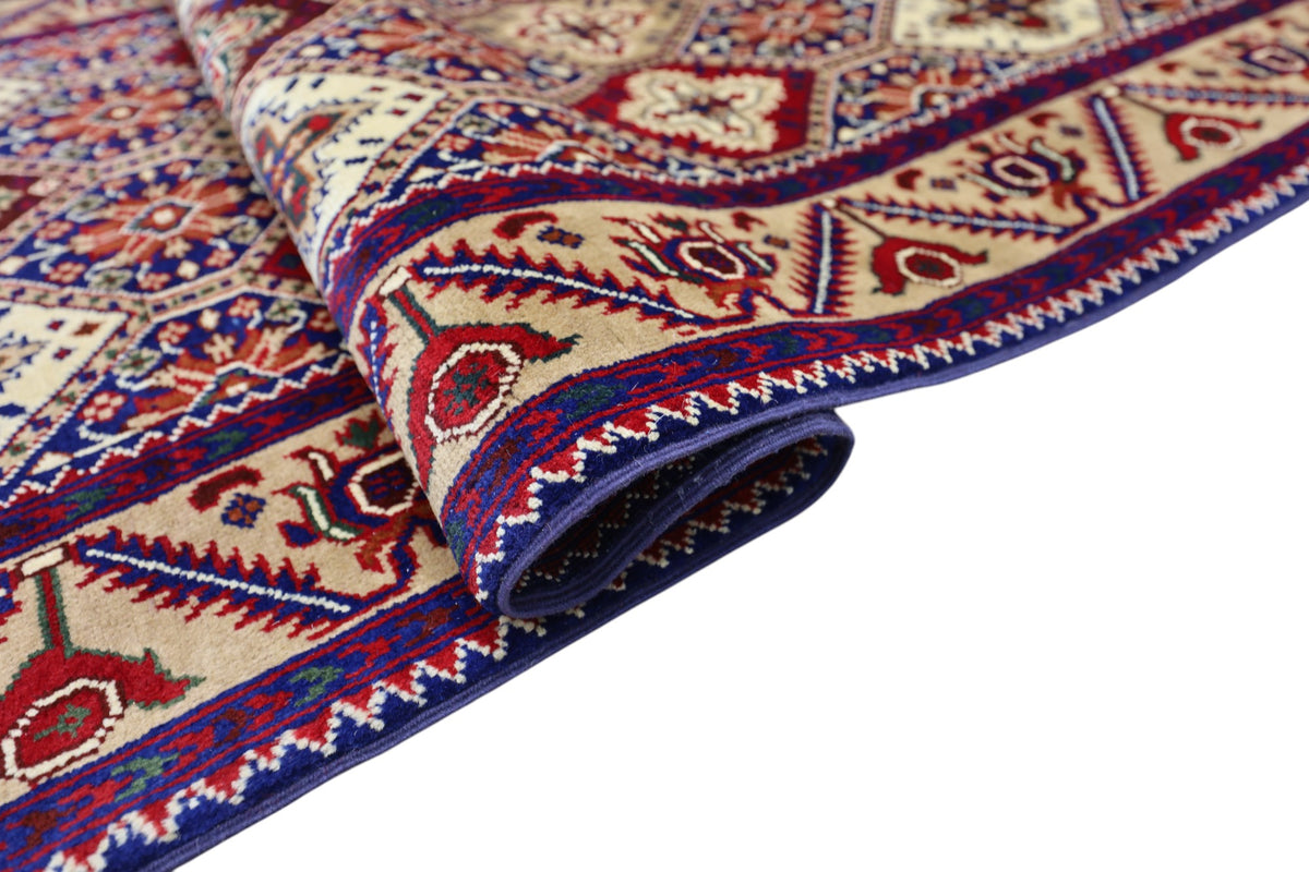 Afghani Runner runner size range tribal Cream laid flat
