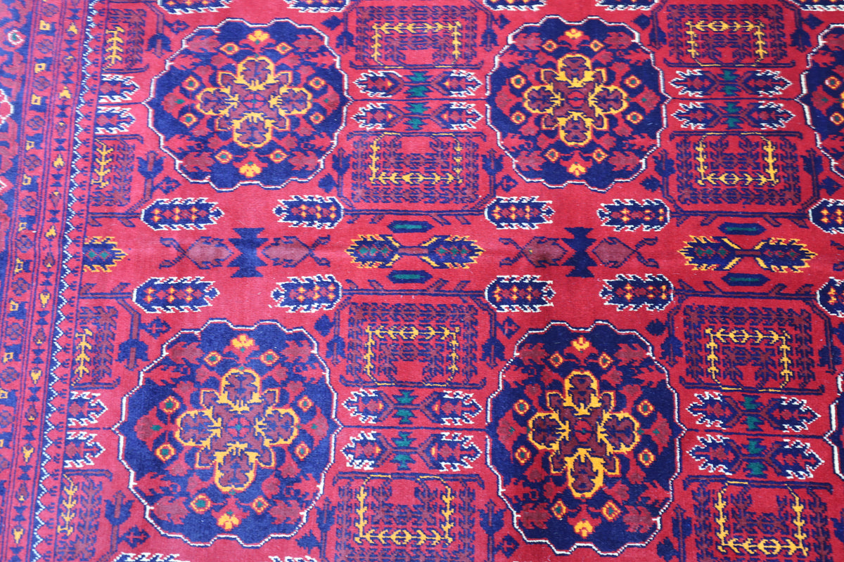 Afghani Rug 6x9 size range tribal Red laid flat