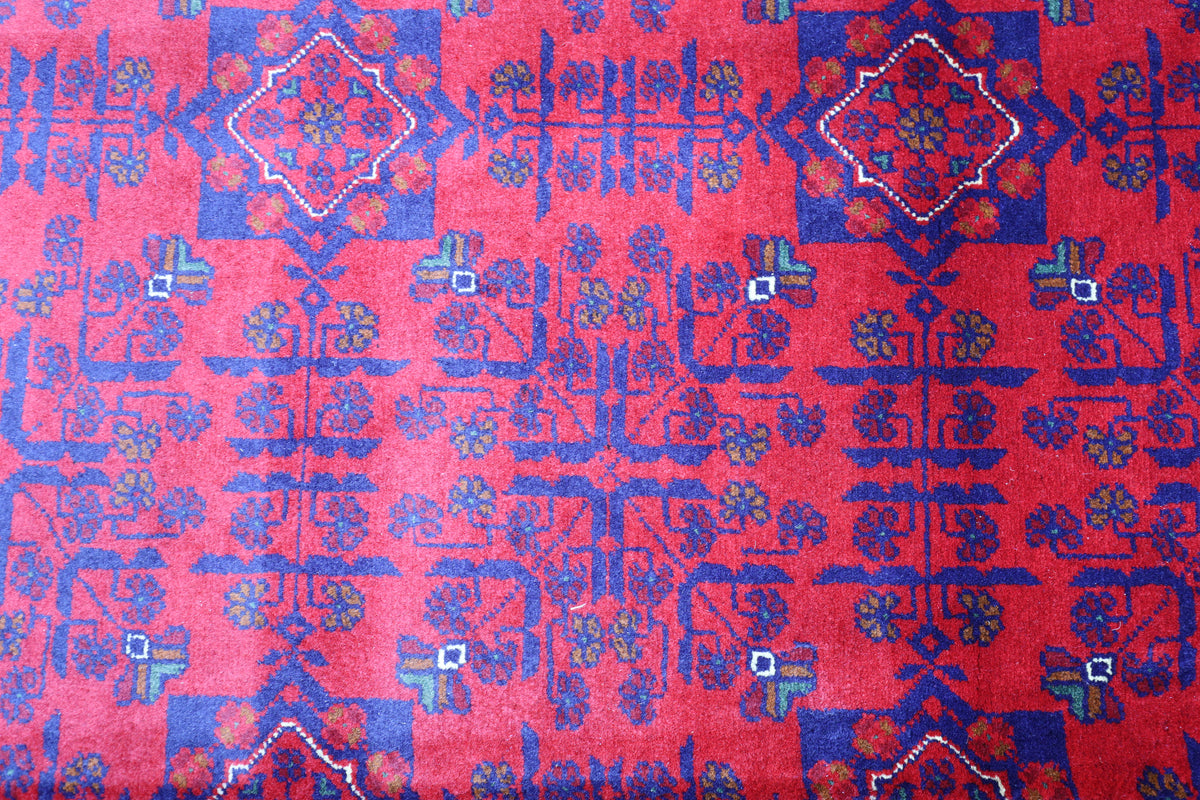 Afghani Rug 6x9 size range tribal Red laid flat