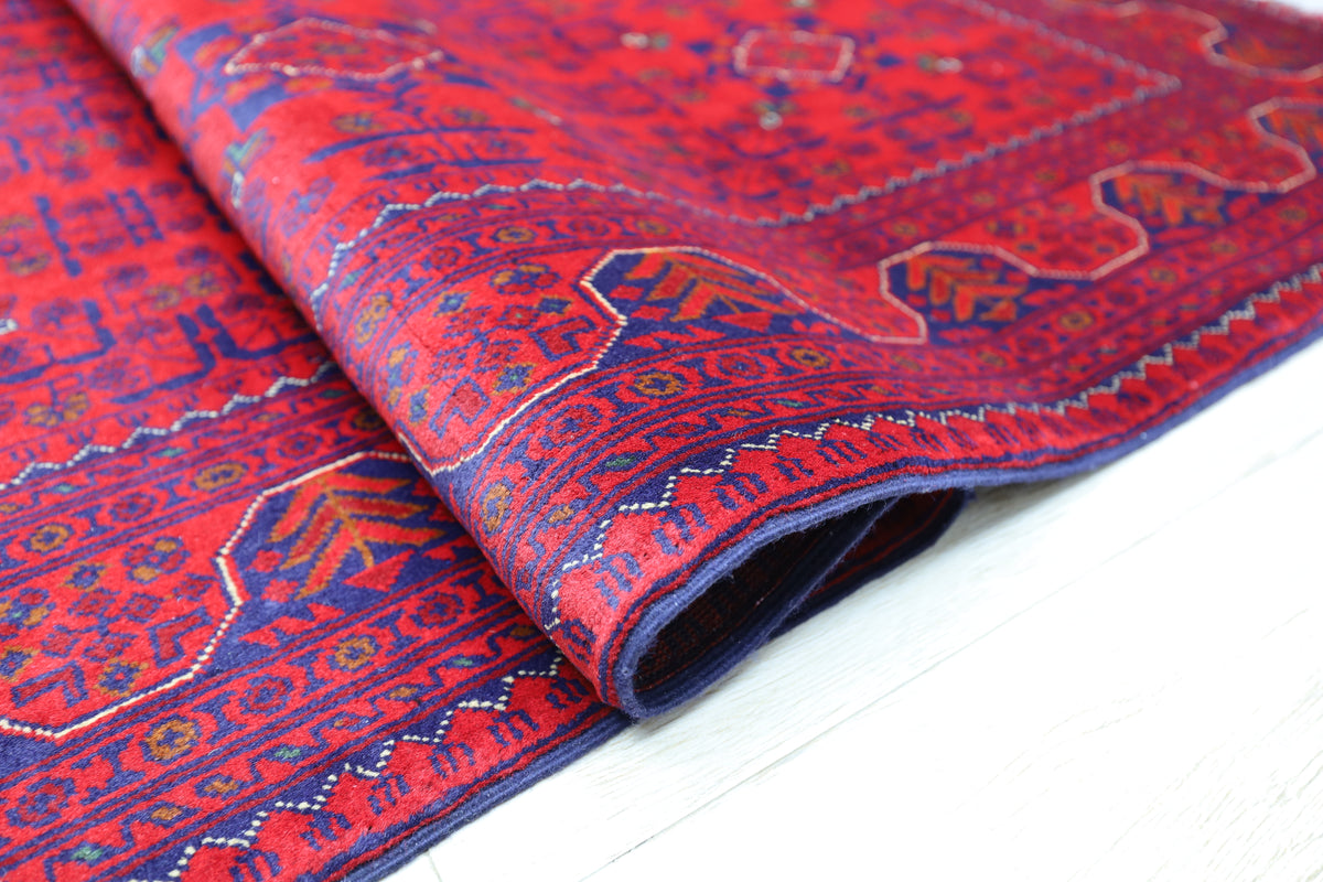 Afghani Rug 6x9 size range tribal Red laid flat