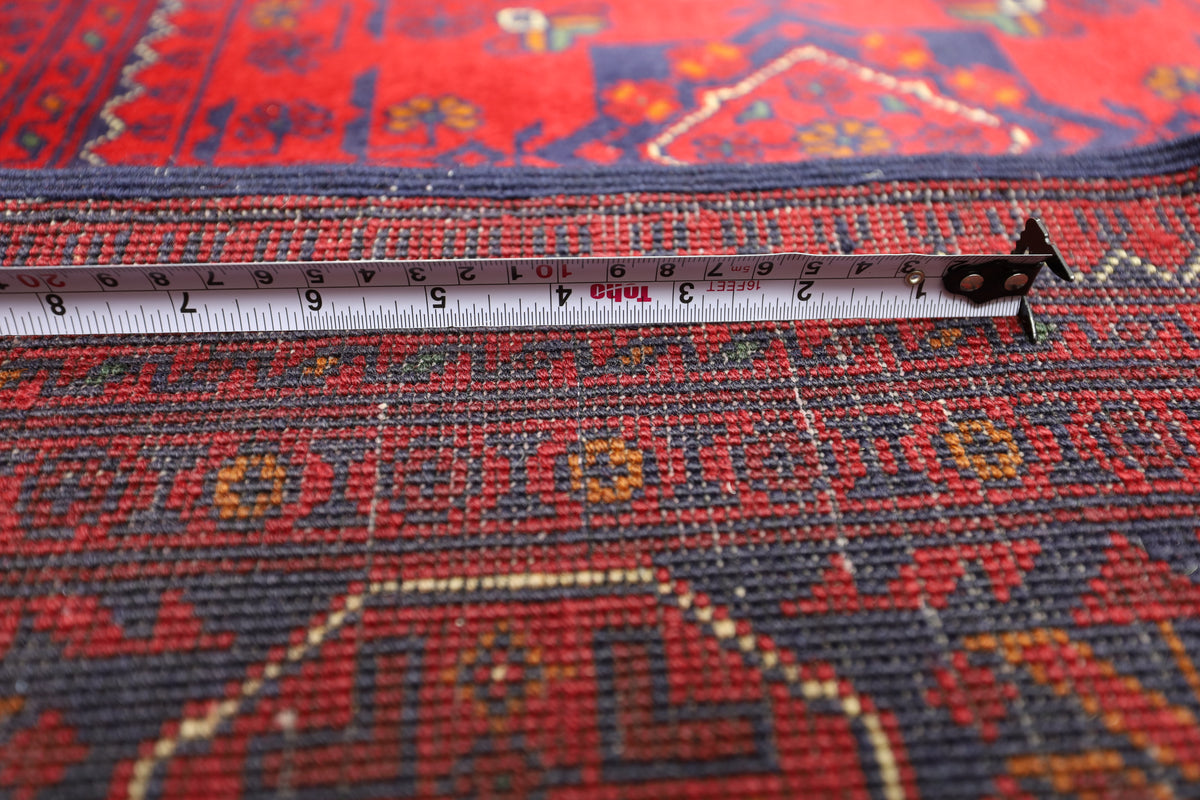 Afghani Rug 6x9 size range tribal Red laid flat