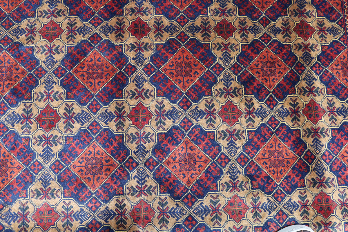Afghani Rug 7x10 size range tribal laid flat