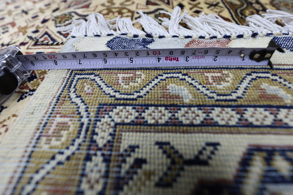 Afghan Mamluk Rug 7x10, Ivory, Beige & Brown, Hand-Knotted Wool, view 5