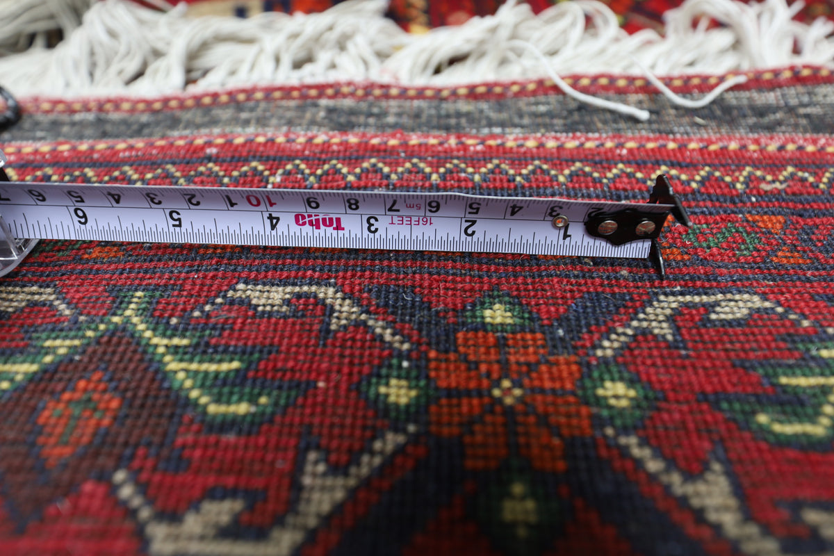 Afghan Rug 6x10, Red, Burgundy & Gold, Hand-Knotted Wool, view 6