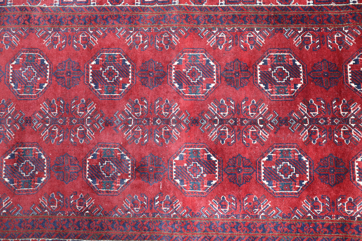 Afghani Rug 4x10 size range tribal laid flat