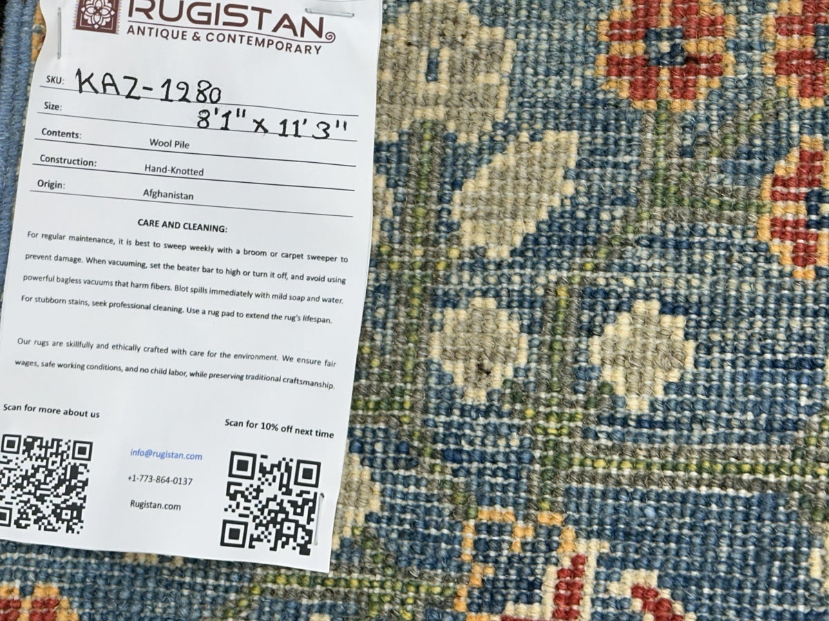 Afghani Rug 9x12 size range tribal laid flat