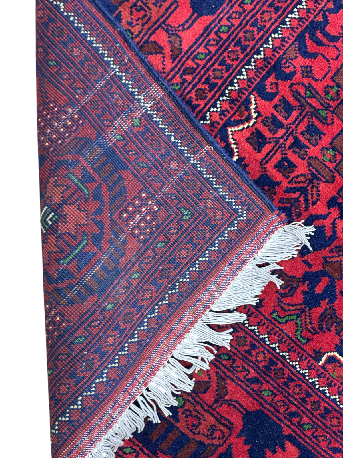Hand-Knotted Afghani Zerkhaki Wool Rug 4’11″ x 6’7″