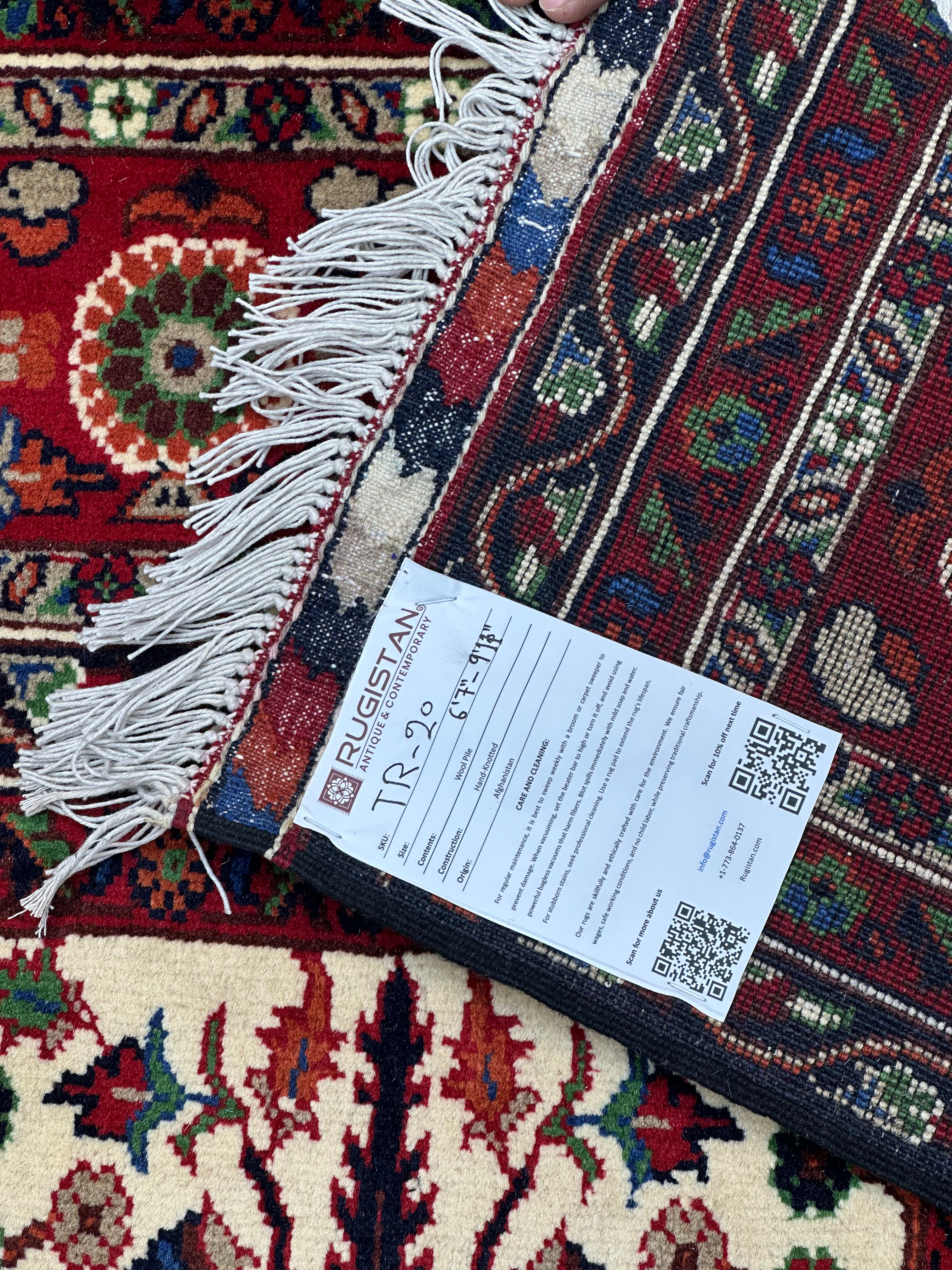 Afghani Rug 7x10 size range tribal laid flat