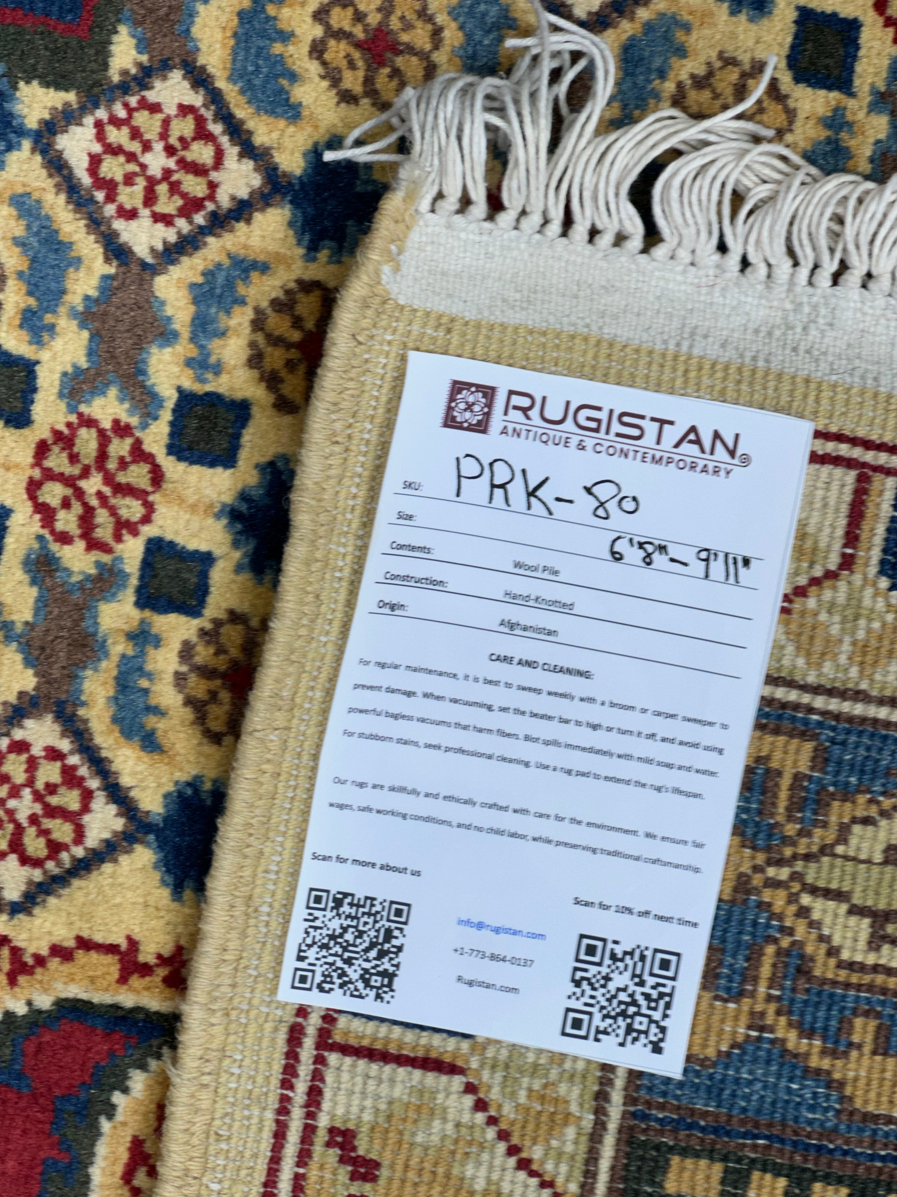 Afghani Rug 7x10 size range tribal laid flat