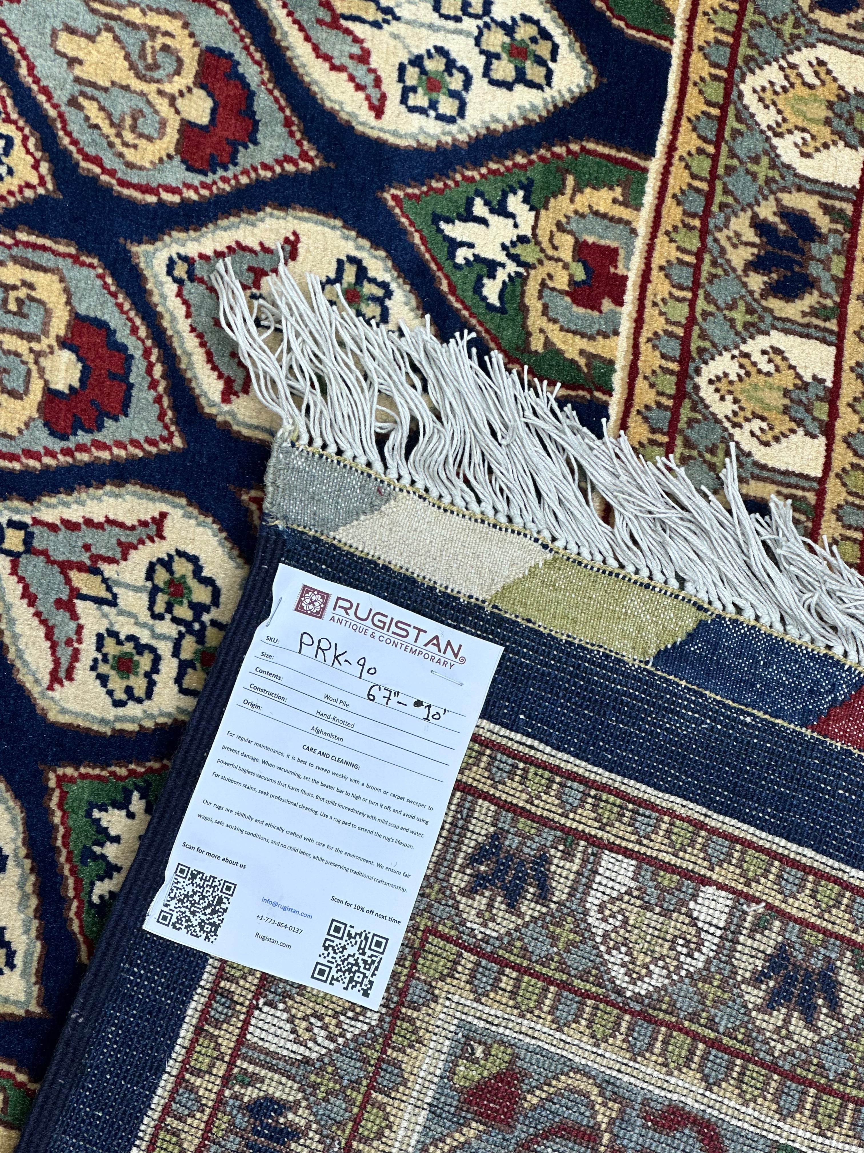 Afghani Rug 7x10 size range tribal laid flat