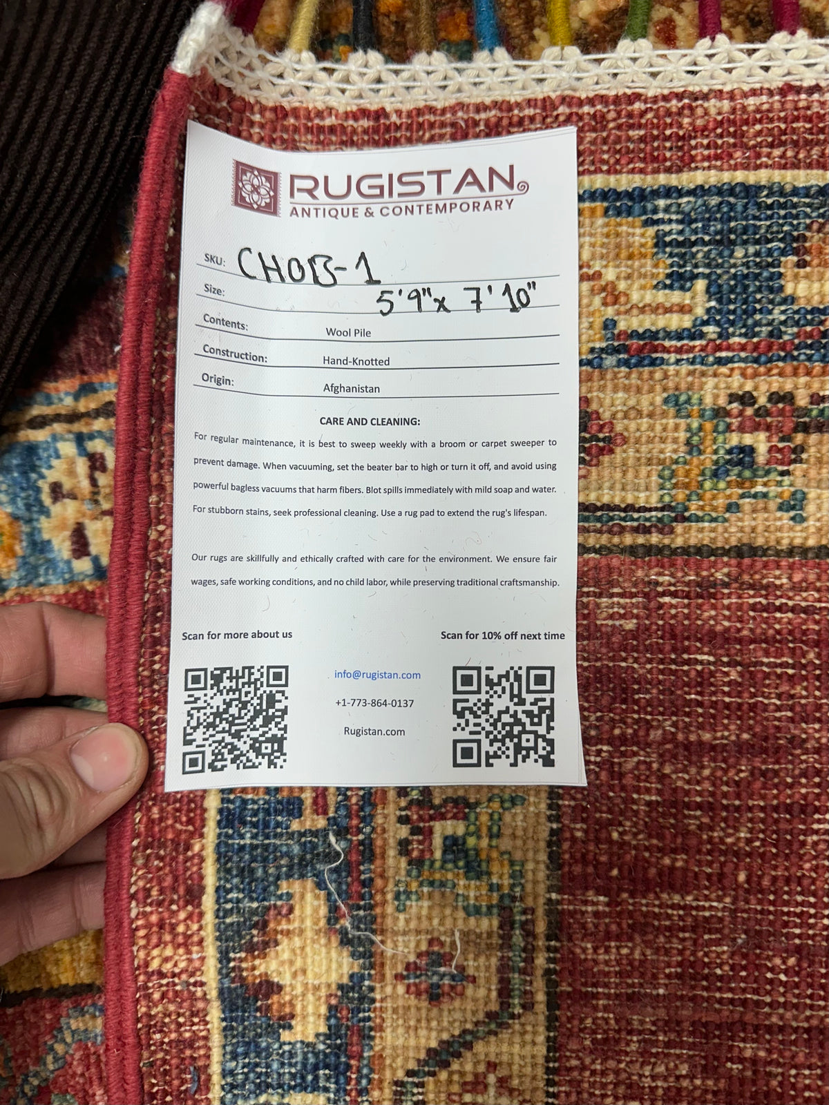 Afghani Rug 6x9 size range tribal laid flat