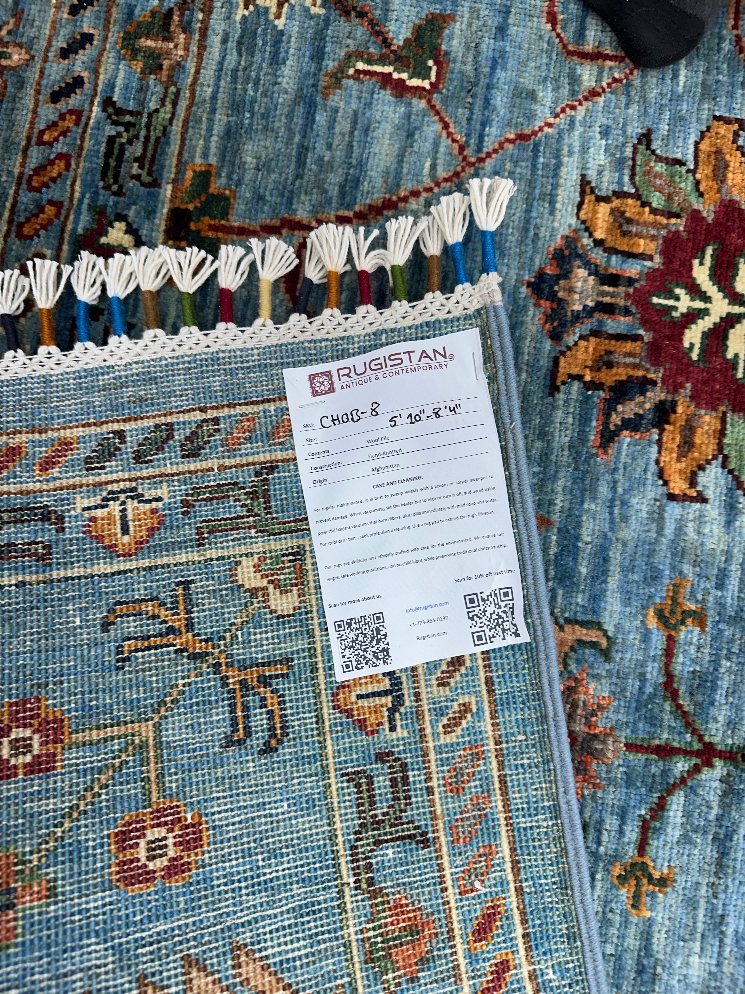 Afghani Rug 6x9 size range tribal laid flat