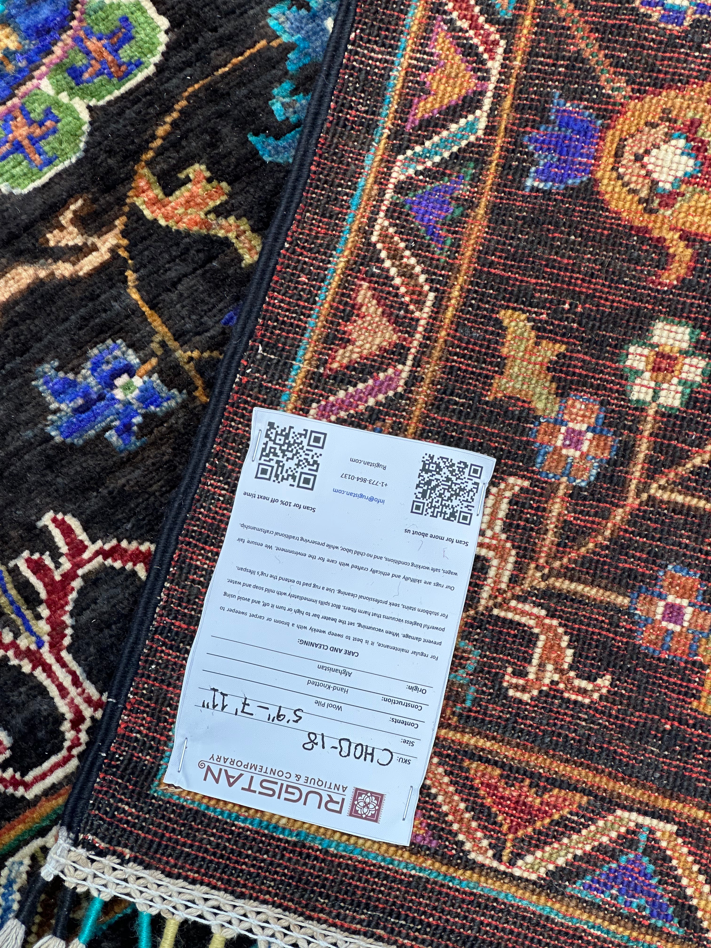 Afghani Rug 6x9 size range tribal laid flat