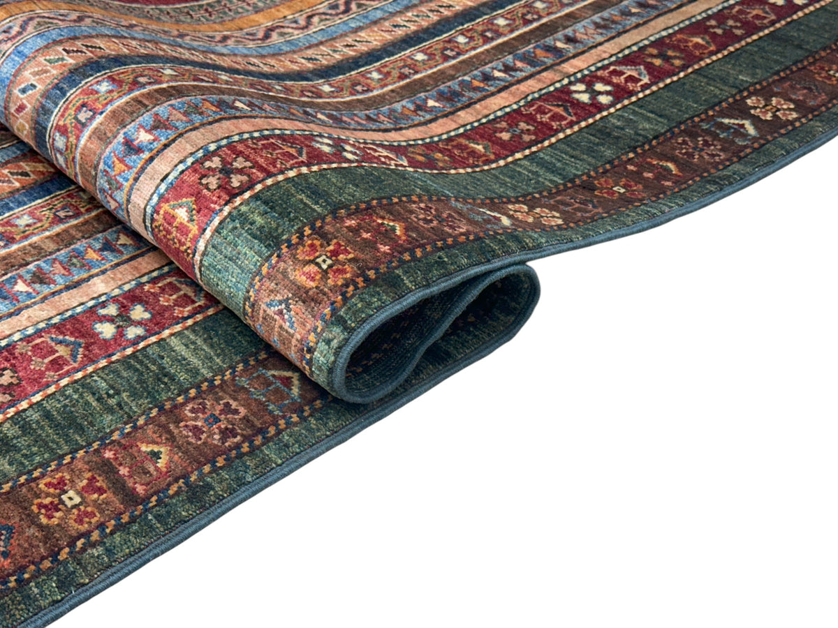 Afghani Rug 5x8 size range tribal laid flat