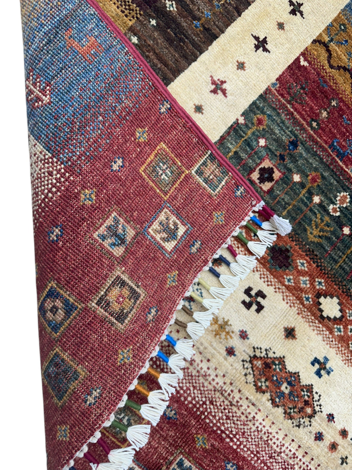 Afghani Rug 4x6 size range tribal laid flat