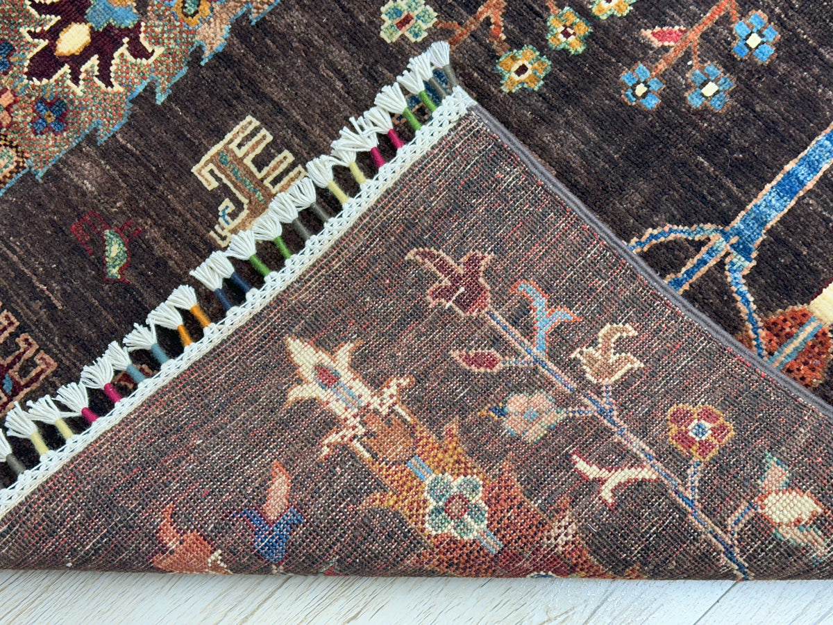 Afghani Rug 5x8 size range tribal laid flat