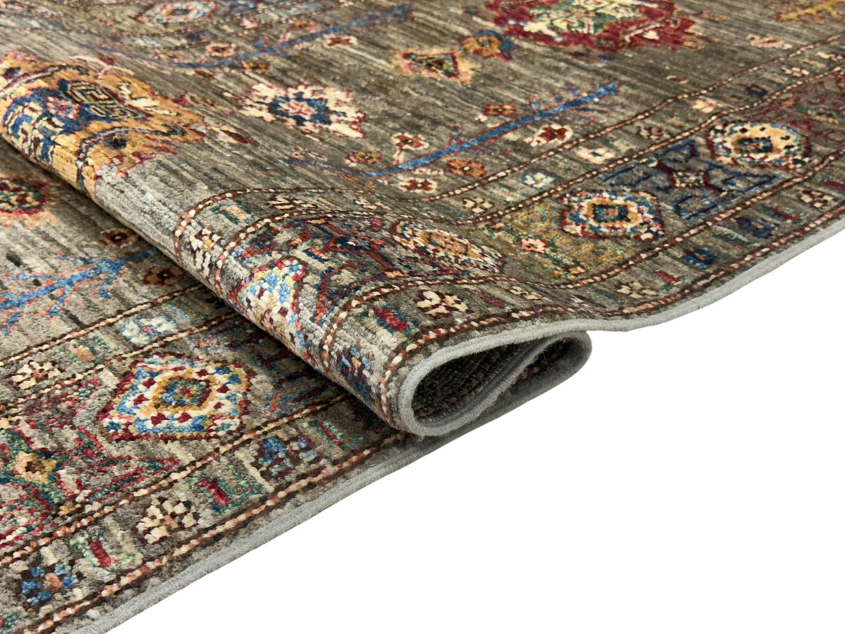 Afghan Super Kazak Runner 2'7" x 10', Hand-Knotted Ghazni Wool, view 4
