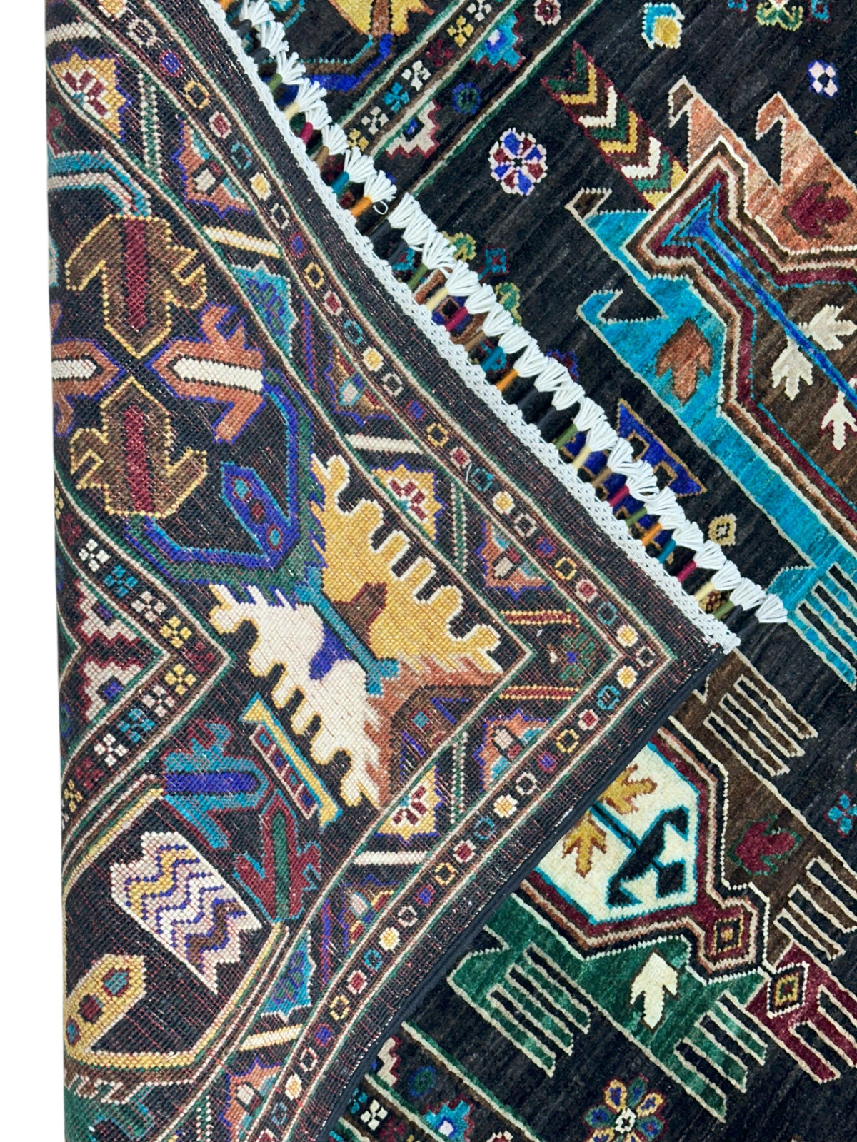 Afghan Chobi Kashani Rug 6'9" x 10', Hand-Knotted Ghazni Wool, view 4