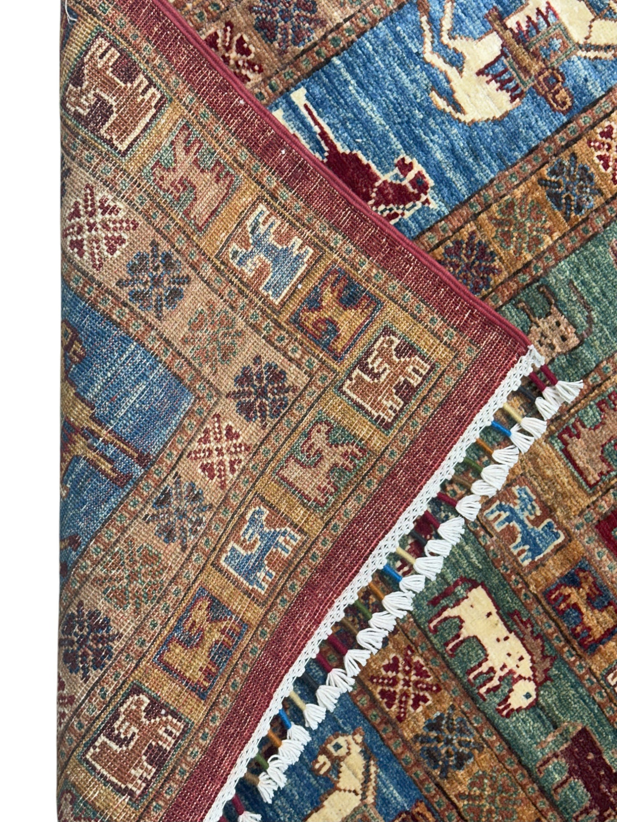 Afghani Rug 9x12 size range tribal laid flat