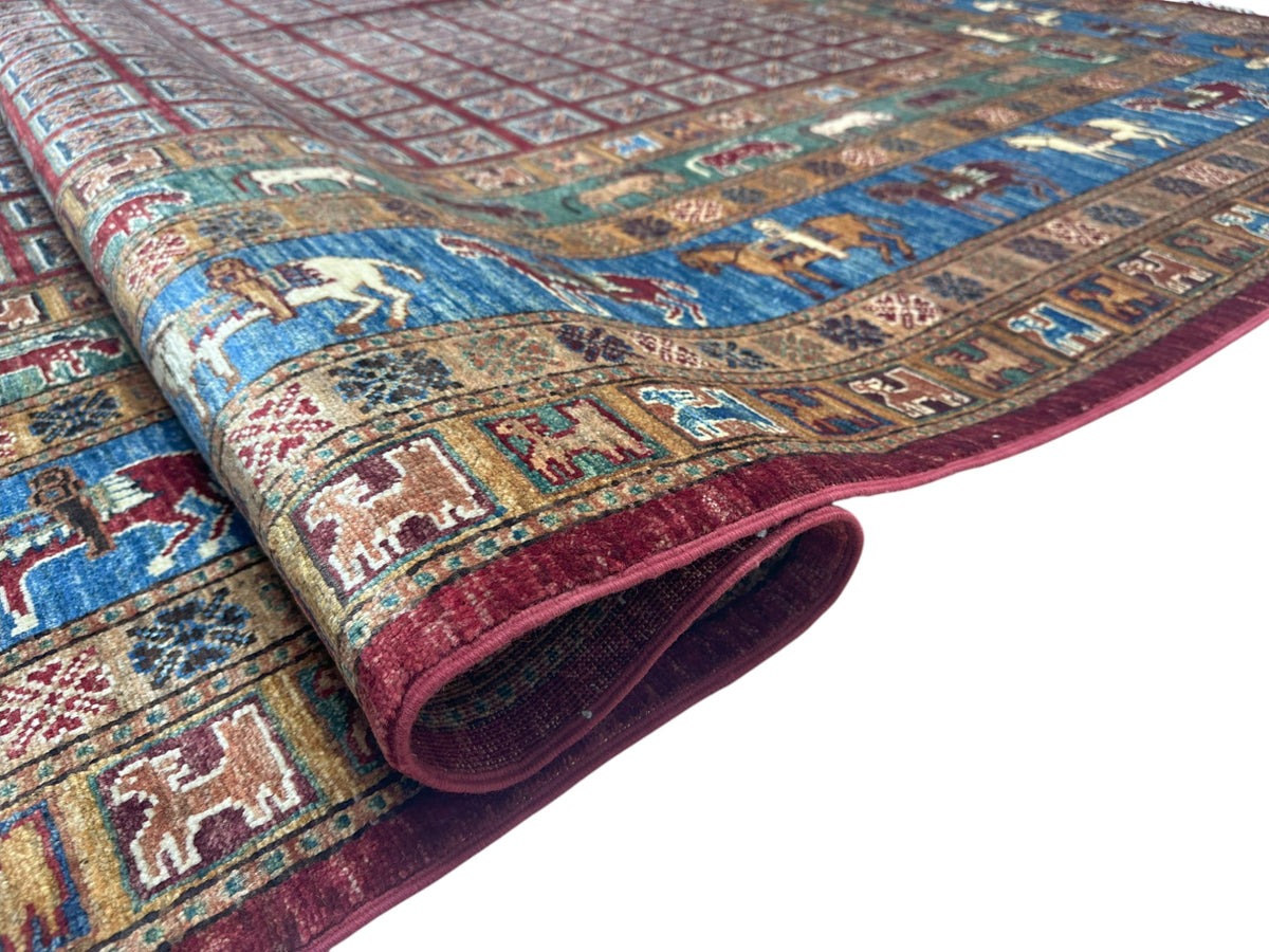 Afghani Rug 9x12 size range tribal laid flat