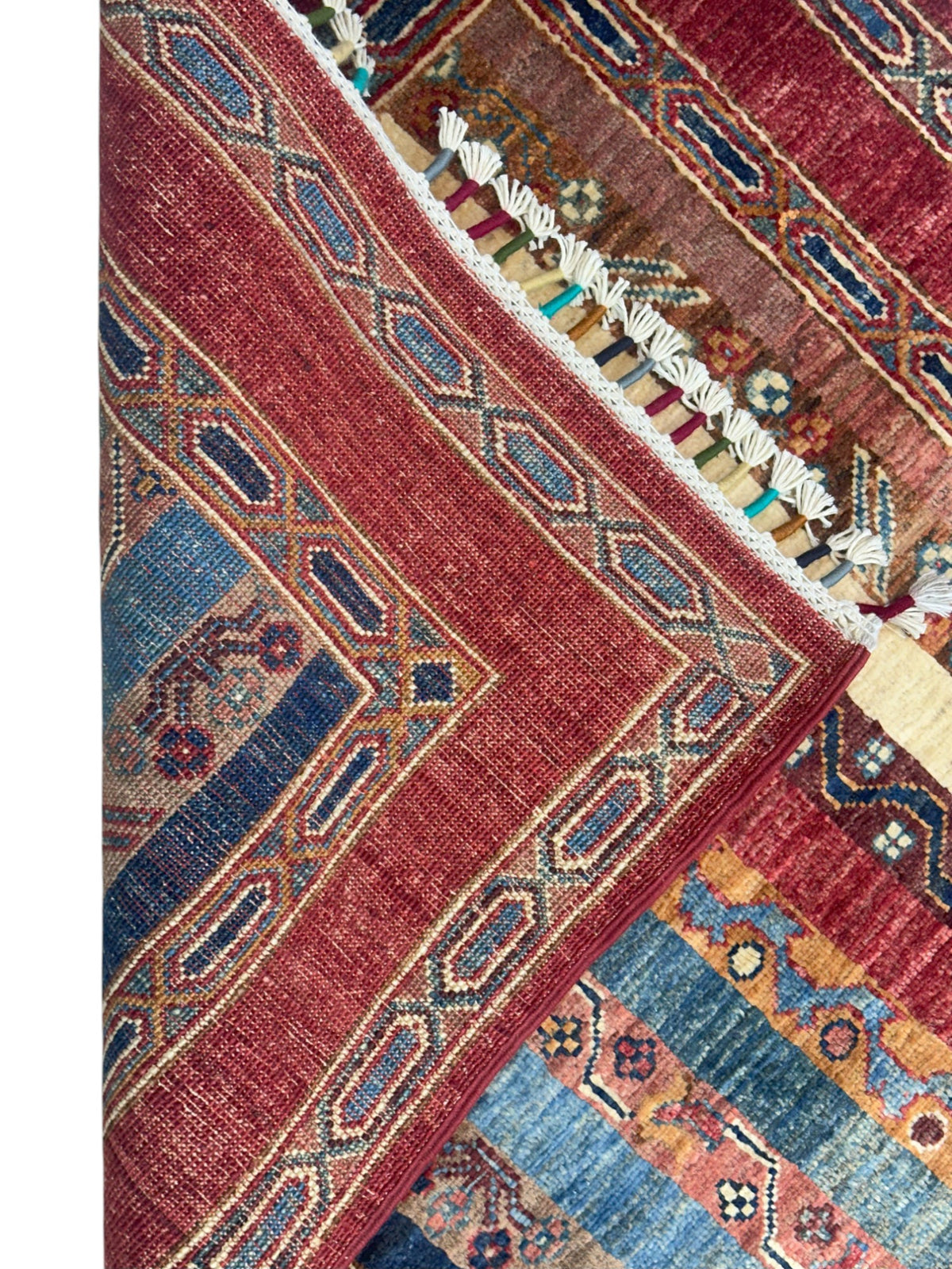 Afghan Khorjin Runner 2'8" x 9'6", Hand-Knotted Ghazni Wool, view 4