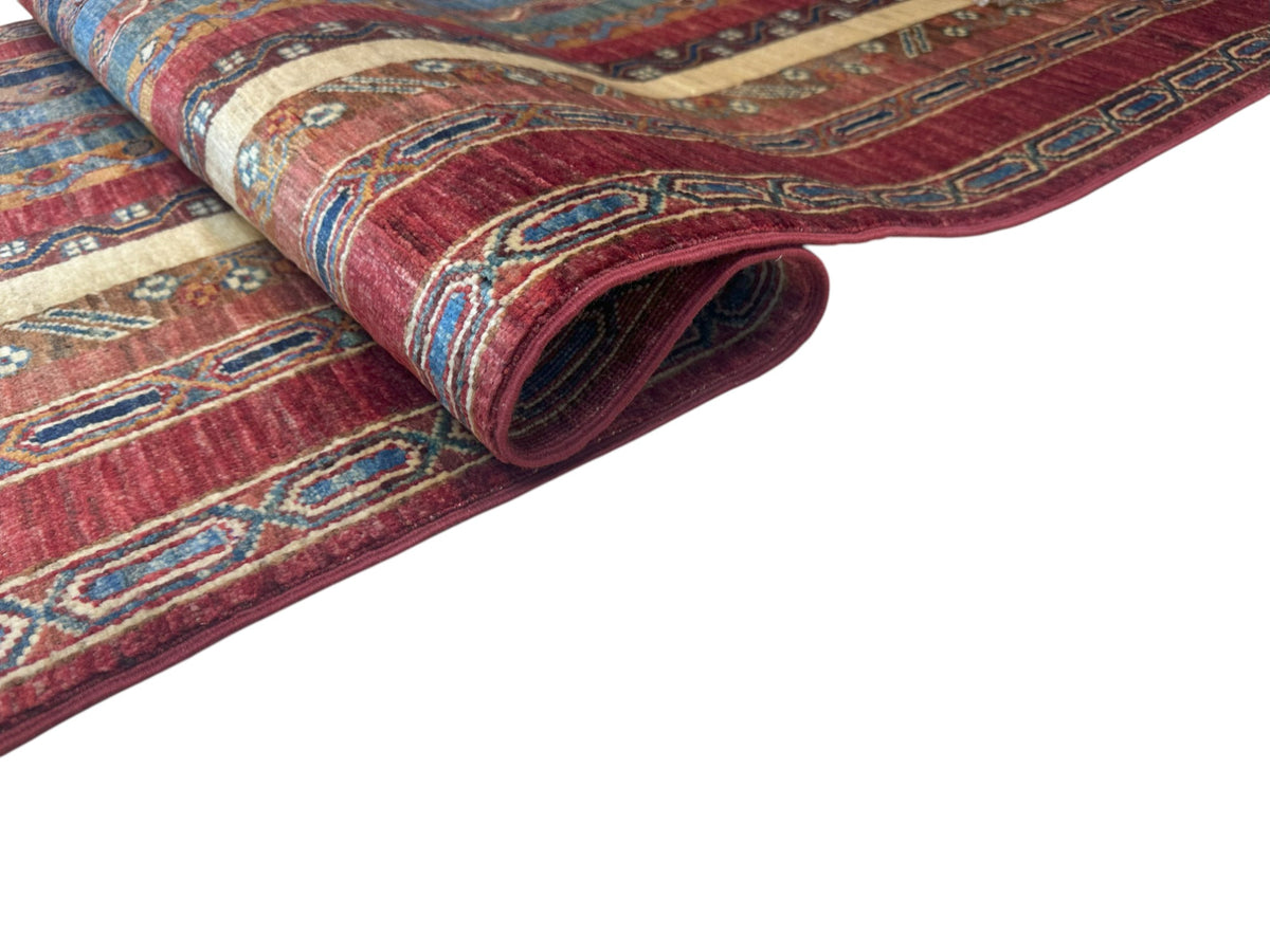 Afghan Khorjin Runner 2'8" x 9'6", Hand-Knotted Ghazni Wool, view 3