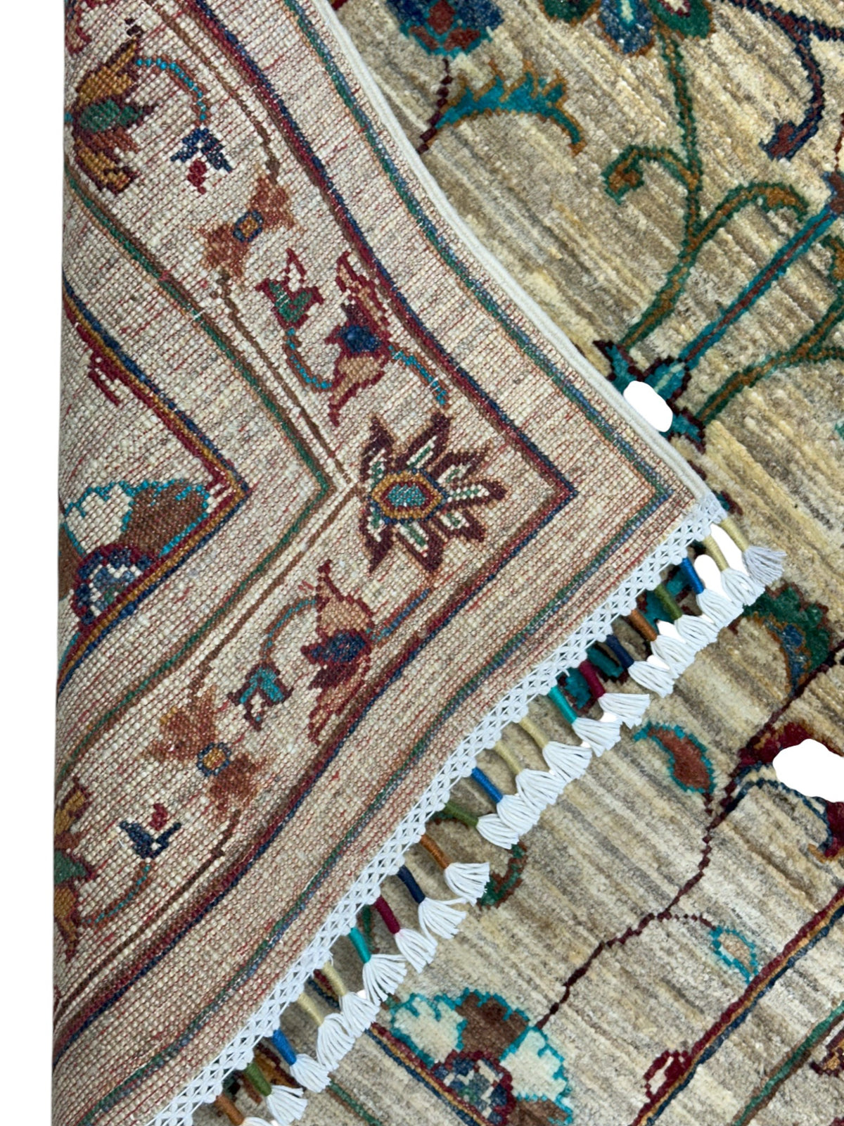 Afghan Khorjin Runner 2'9" x 9'11", Hand-Knotted Ghazni Wool, view 4