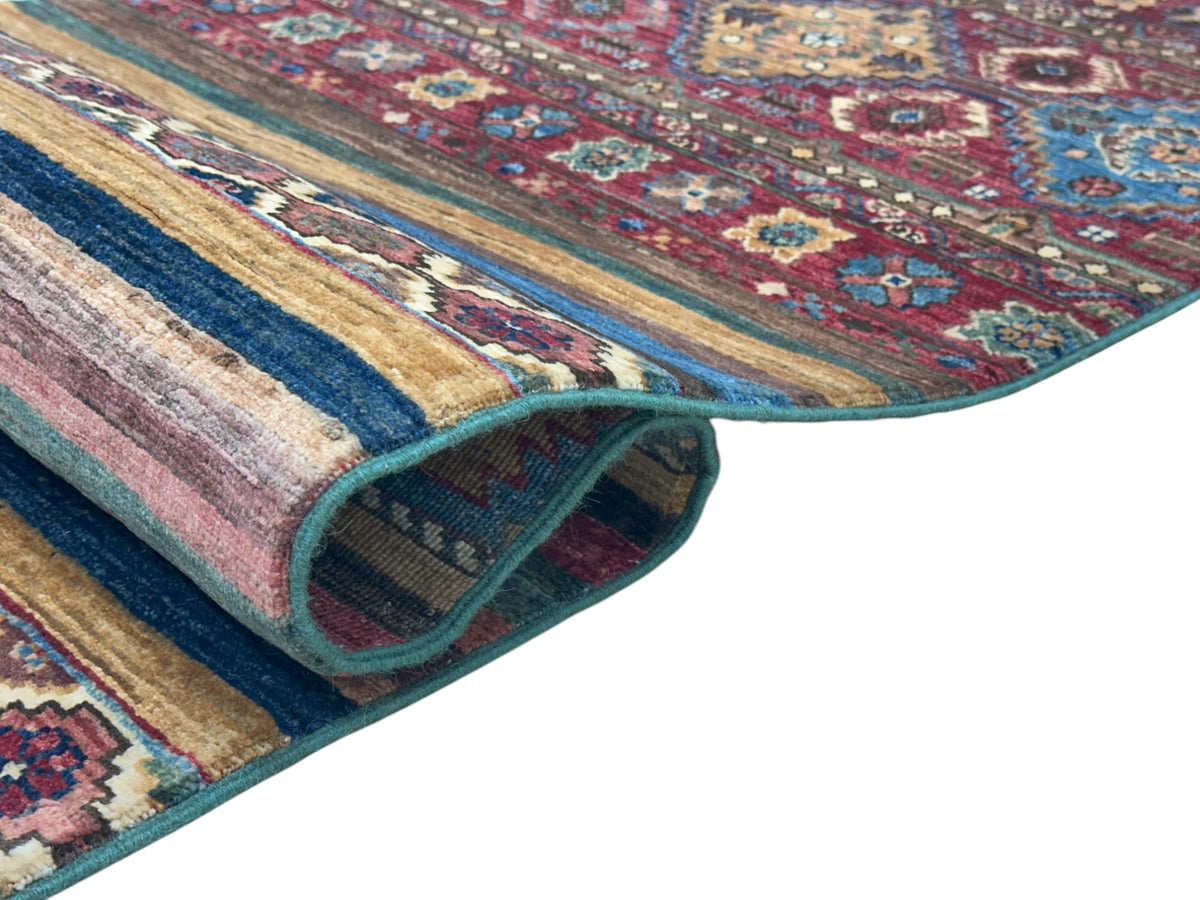 Afghan Khorjin Runner 2'9" x 8'8", Hand-Knotted Ghazni Wool, view 3