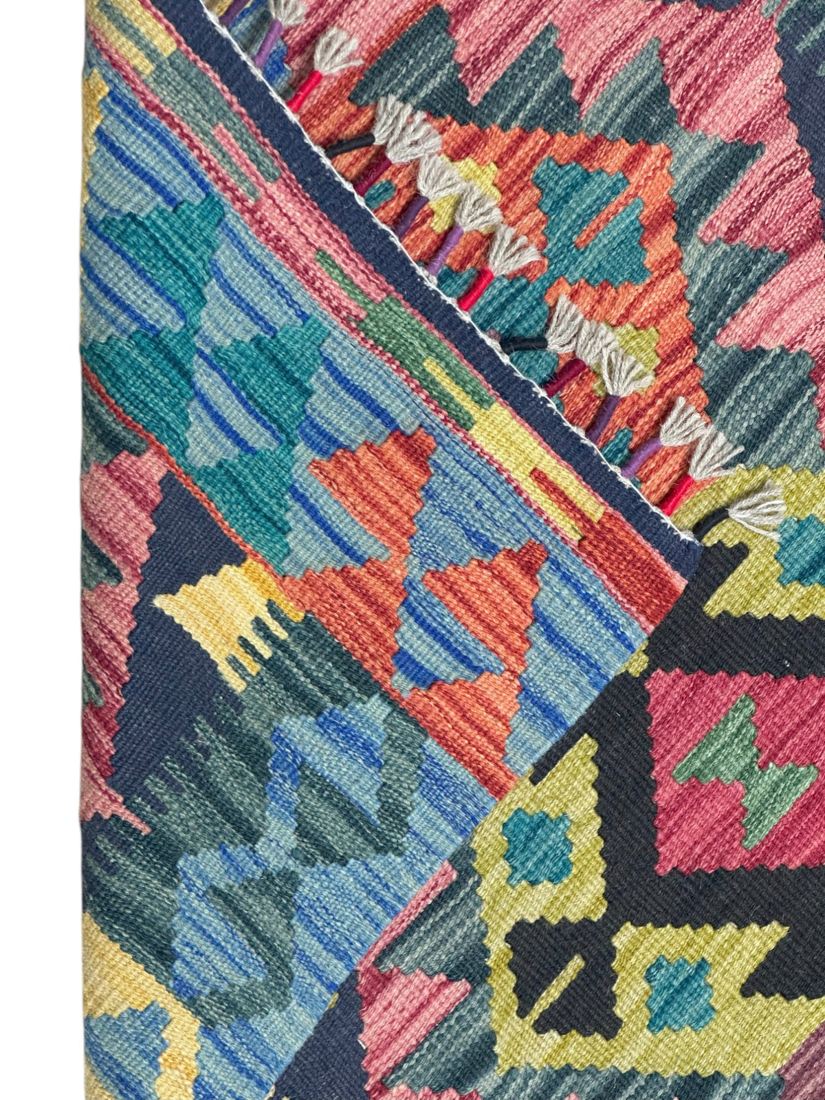 Afghan Kilim Rug 2'8" x 3'11", Hand-Woven Wool, No. 852, view 3