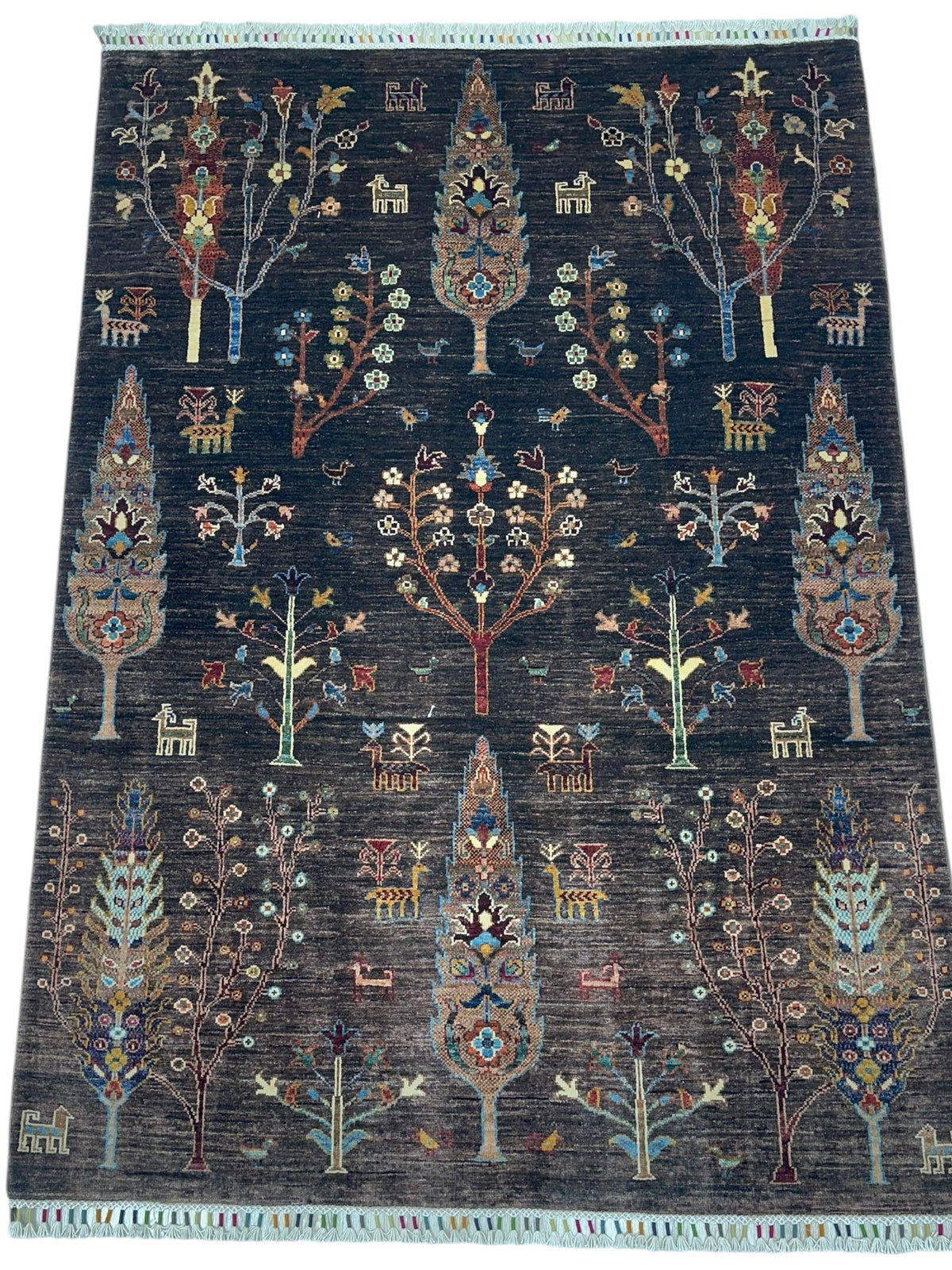 Afghani Rug 5x8 size range tribal laid flat