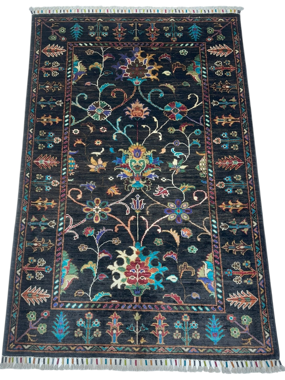 Afghani Rug 4x6 size range tribal laid flat