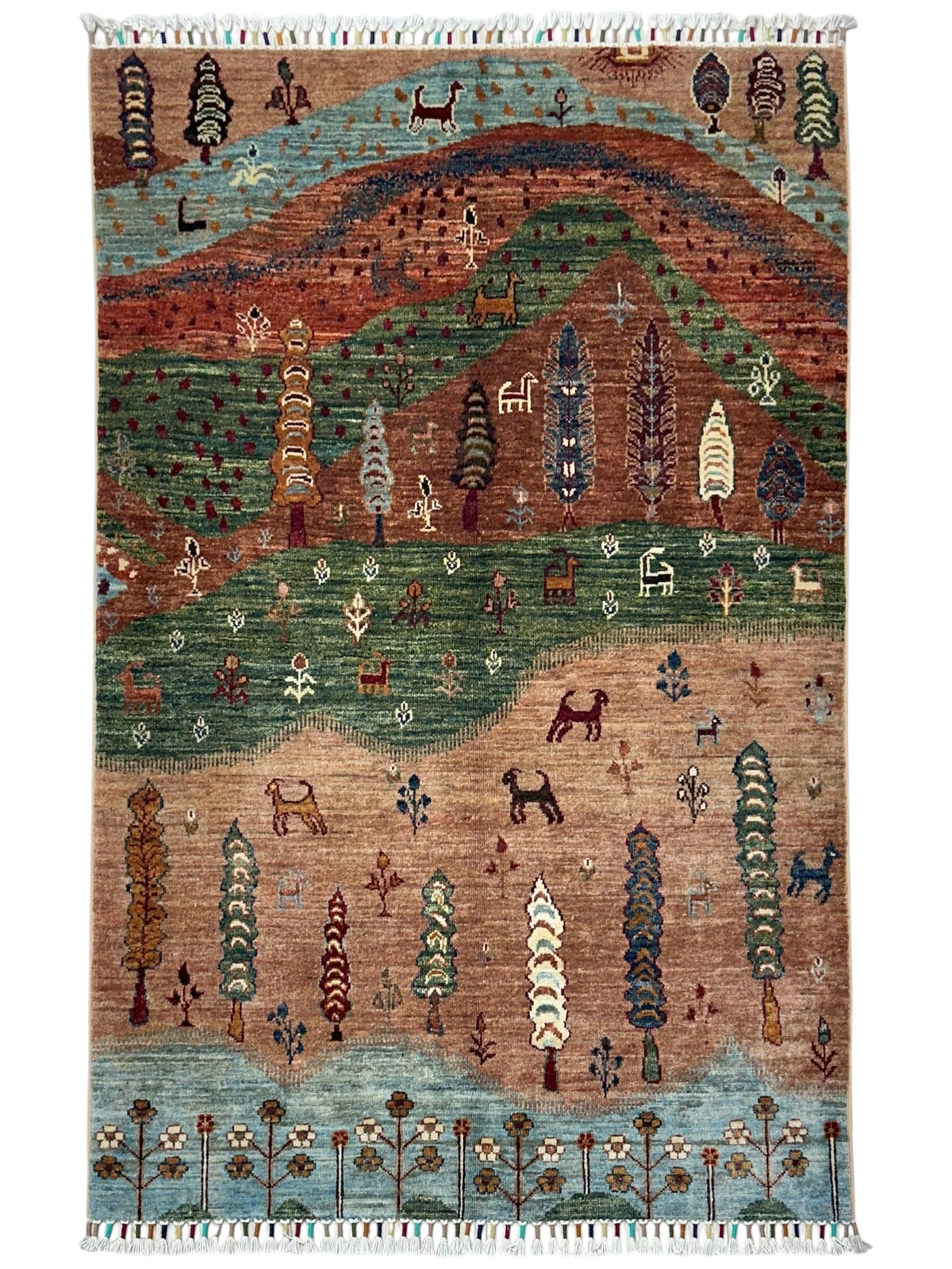 Afghani Rug 4x6 size range tribal laid flat