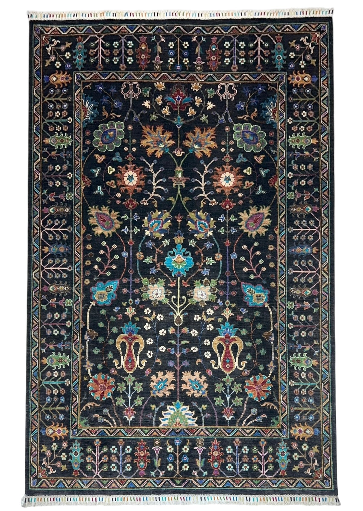 Afghani Rug 6x9 size range tribal laid flat